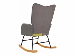Silla mecedora de tela Patchwork^vidaxl Hot
