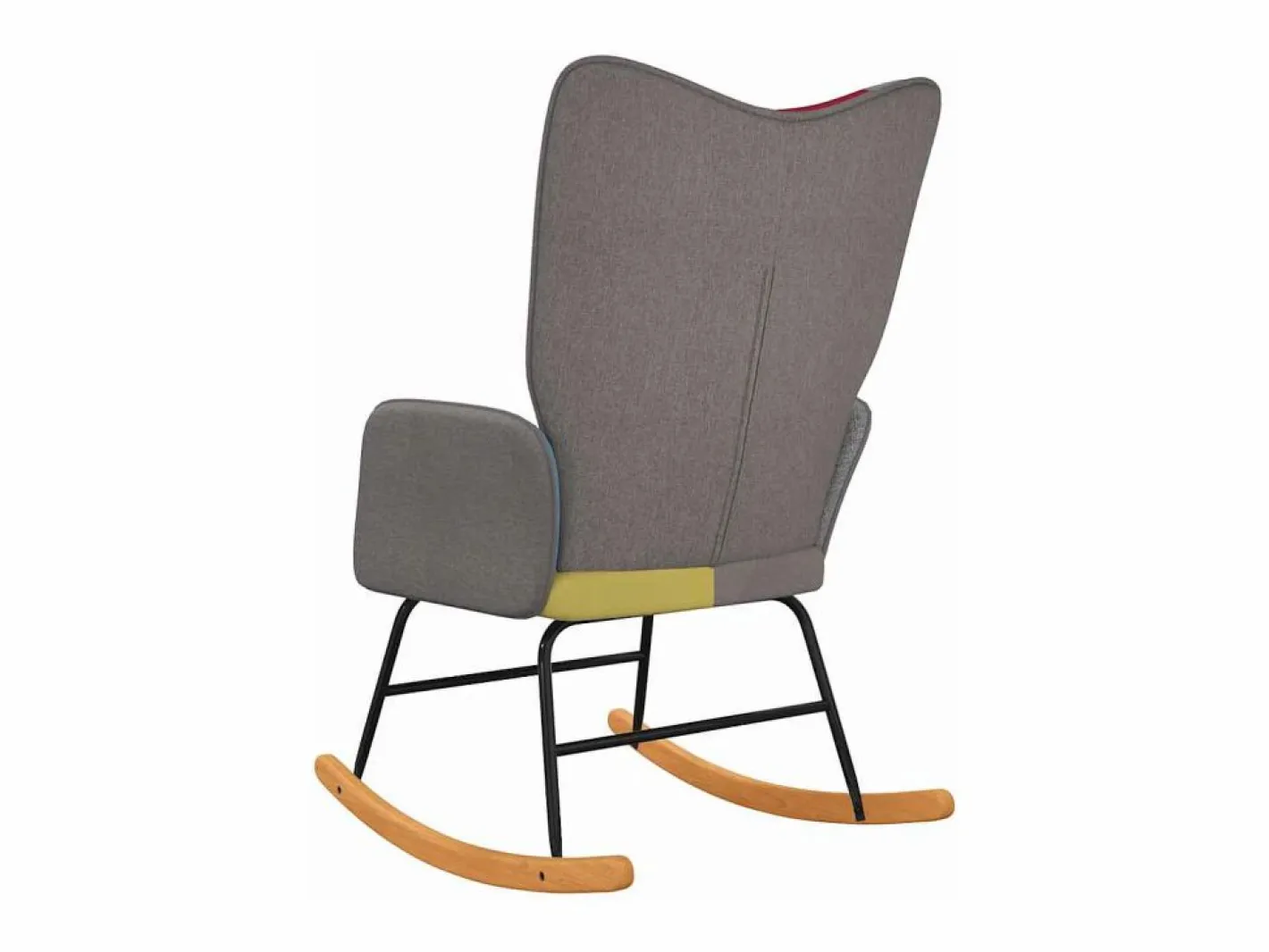 Silla mecedora de tela Patchwork^vidaxl Hot