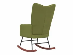 Silla mecedora de terciopelo claro ES66122 Verde