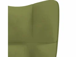 Silla mecedora de terciopelo claro ES66122 Verde
