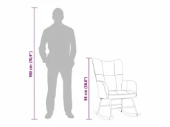 vidaxl Sillón Balancín|Silla mecedora de terciopelo oscuro
