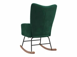 vidaxl Sillón Balancín|Silla mecedora de terciopelo oscuro