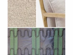 Sweeek Sillón Balancín|Silla mecedora estilo escandinavo con borreguito