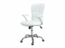 Silla oficina escritorio blanca polipiel^ Hot