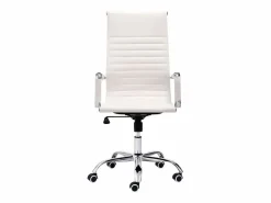 Silla Oficina Estudio Jou Blanca con Ruedas y Regulable 64x116x64 cm Blanco Best