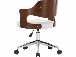 Silla De Escritorio|Silla oficina giratoria madera curvada cuero sintético ES31354