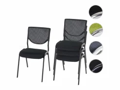 Silla para visitas H401 Apilable (juego de 4), asiento , pies s^MCW