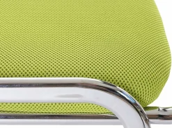 MCW Silla para visitas H401 Apilable (juego de 4), asiento verde, patas cromadas Verde / Plateado Clearance