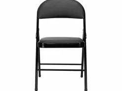 7H SEVEN HOUSE Silla Conferencia|Silla Plegable Acolchada Negra 7house