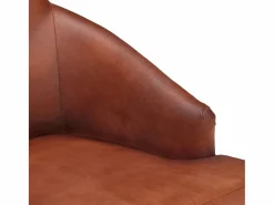 Sillas de comedor 4 unidades cuero auténtico de cabra marrón^Clicnbuy Online
