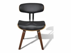 Clicnbuy Sillas Y Lotes De Sillas|Sillas de comedor 2 unidades madera curvada y cuero sintético