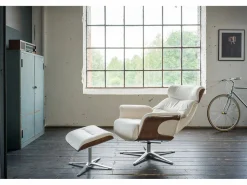 Kawola Sillón Escandinavo|Sillón - blanco terciopelo - TOSAR