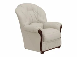 Vente-unique Sillón De Piel|Sillón 100% cuero de búfalo DAPHNE
