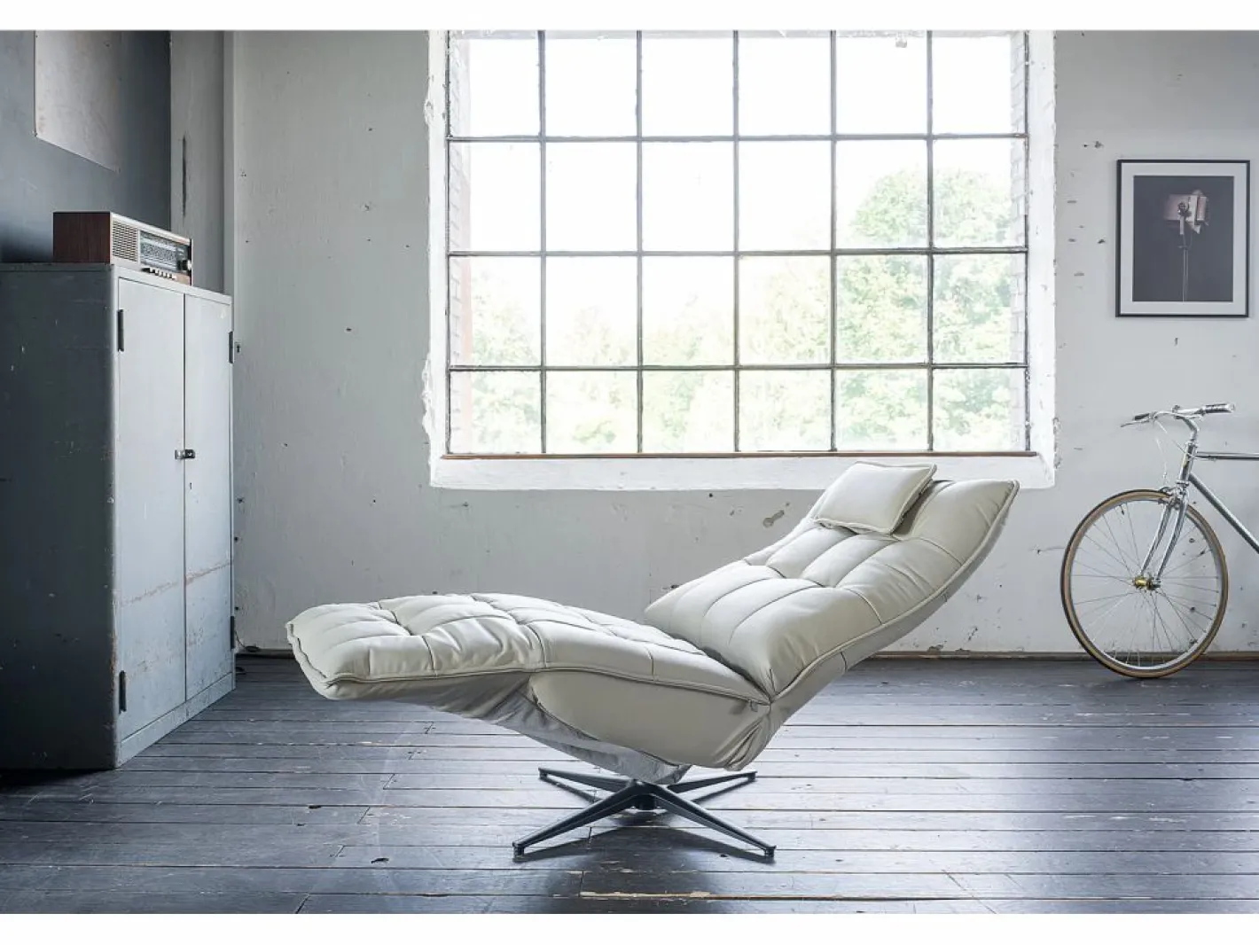 Kawola Sillón - piel - MIKO Gris Discount