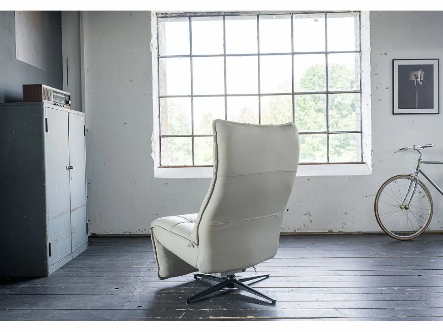 Kawola Sillón - piel - MIKO Gris Discount
