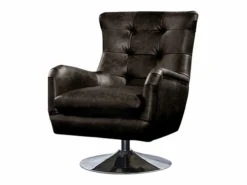 Kawola Sillón - piel - RELEXA Negro Outlet