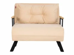 Sillón Altadena 109, De color marrón claro, 78x60x78cm, Tapiz, Patas: Metal^Menzzo