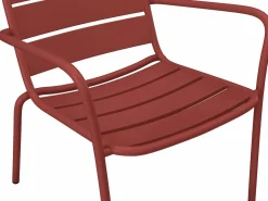 Sillón bajo de jardín apilable de metal - MIRMANDE de^MYLIA Outlet