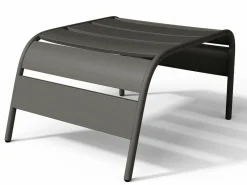 Sillón bajo de jardín apilable de metal + un reposapiés - - MIRMANDE^MYLIA Discount