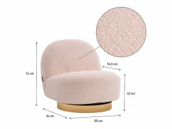 Sillón bouclette giratorio 
