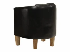 vidaxl Sillón De Piel|Sillón Estilo Cabriolet|Sillón butaca de cuero auténtico