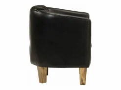 Clicnbuy Sillón De Piel|Sillón Estilo Cabriolet|Sillón butaca de cuero auténtico