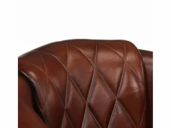 Sillón butaca de cuero auténtico marrón^vidaxl