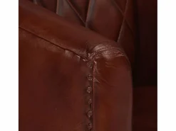 Clicnbuy Sillón butaca de cuero auténtico marrón Marru00f3n Sale