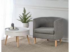 MSO Sillón Escandinavo|Sillón Cabriolet de tela con patas de madera maciza Soho
