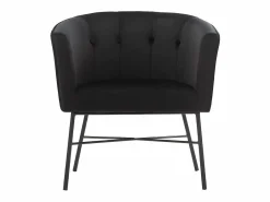 Vente-unique Sillón|Sillón Estilo Cabriolet|Sillón cabriolet de terciopelo capitoné FAKART