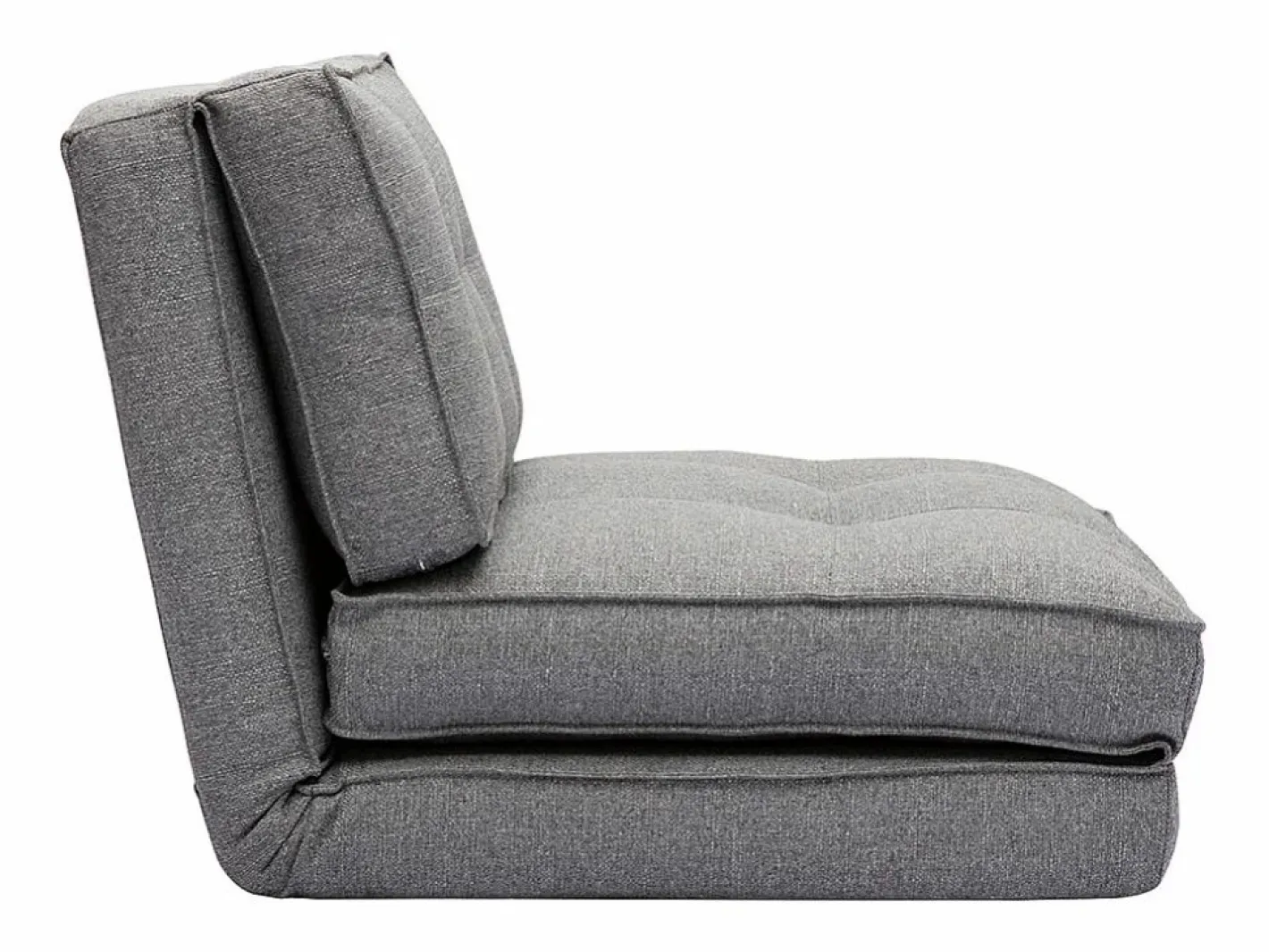 Miliboo Sillón cama de 1 plaza de tela jaspeado SALLY Gris New