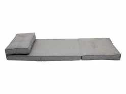Miliboo Sillón cama de 1 plaza de tela jaspeado SALLY Gris New
