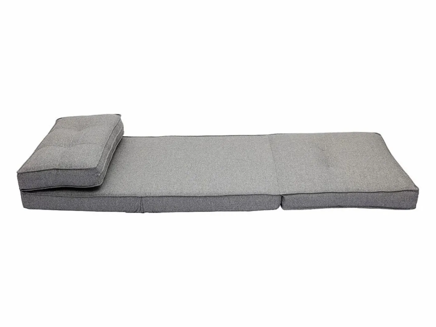 Miliboo Sillón cama de 1 plaza de tela jaspeado SALLY Gris New