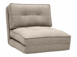 Miliboo Sillón cama de 1 plaza de tela color topo SALLY Marru00f3n Online