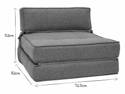 Miliboo Sillón Cama|Sillón cama de 1 plaza de tela KATY