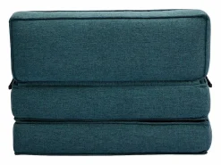 Miliboo Sillón Cama|Sillón cama de 1 plaza de tela petróleo KATY