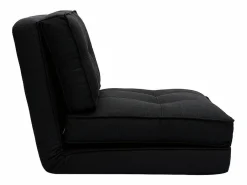 Sillón cama de 1 plaza de tela negra SALLY^Miliboo