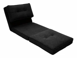 Sillón cama de 1 plaza de tela negra SALLY^Miliboo