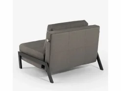 Modus Sofa Sillón Cama|Sillón cama de tela plegable para salón o despacho Selene - Gris Oscuro