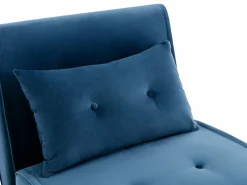 Sillón cama de terciopelo azul noche de estilo joven URIBIA.^Vente-unique Outlet