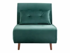 Sillón cama de terciopelo de estilo joven URIBIA.^Vente-unique New