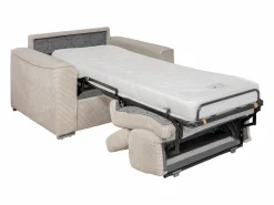 Vente-unique Sillón cama express de pana verde - Cama 70 cm - Colchón 14 cm VIZIR Verde pino Outlet
