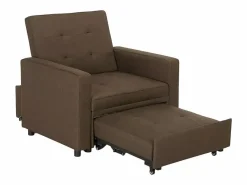 Sillón cama individual con reposabrazos de diseño moderno Brooke - Marrón^Le roi du relax Discount