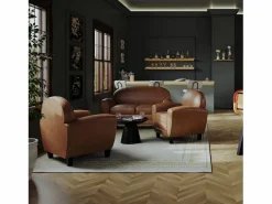 Sillón de cuero recubierto - Club^Rendez-Vous Déco Clearance