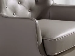 Angel Cerda Sillón De Piel|Sillón Chester piel gris oscuro 5085