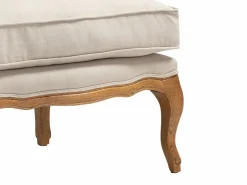 Vente-unique Sillón|Sillón clásico de tela de lino en color MAHAUX