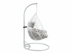 MYLIA Sillón colgante 2 plazas resina trenzada - CAYAMBE Blanco New
