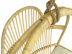 Sillón colgante de ratán natural con cojín de asiento BRIANNA^Vente-unique Outlet