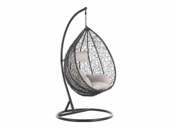 Vente-unique Sillón colgante de resina trenzada - Antracita - CAMPLI de MYLIA Gris antracita Hot