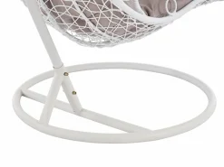 MYLIA Sillón Colgante|Sillón colgante de resina trenzada - con cojines grises - LUVA de